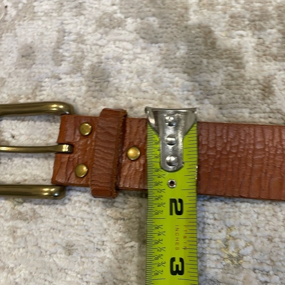 J Crew Brown Crackled Leather Belt - Picture 11 of 12